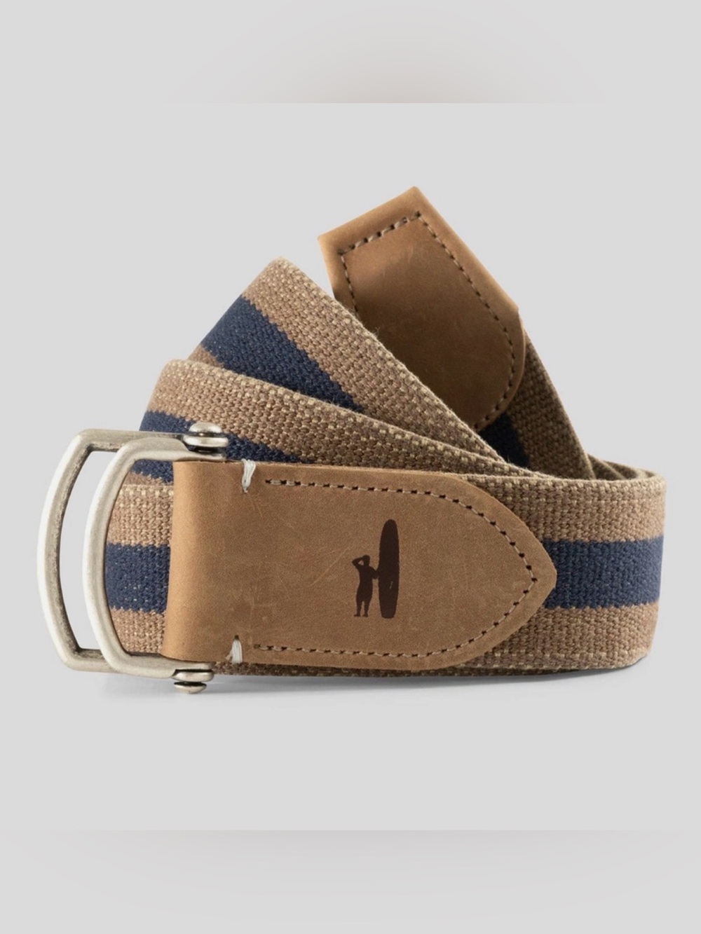 NEW JOHNNIE-O MENS NAVY BLUE WAXED COTTON STRETCH BELT GOLF SZ M